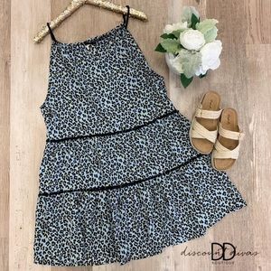 Easel animal print halter style dress size L NWT